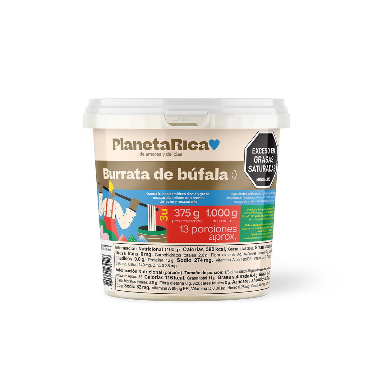 Burrata (125g uni.) leche de Búfala - 3 uds